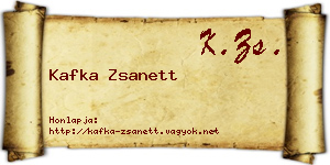 Kafka Zsanett névjegykártya